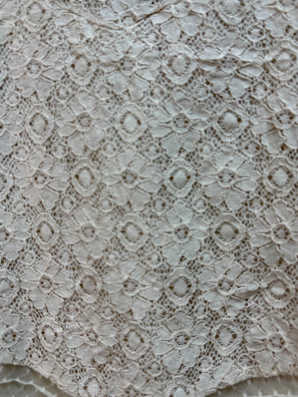 Hint of Mint Sleeveless Lace Mesh Peplum Tank Top Ivory Medium Boho Feminine - Picture 6 of 12